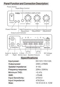 مضخم صوت عالي الطاقة للسيارات/الدراجات النارية من ليباي 268 بجهد 12 فولت تيار مستمر - Product Image 5