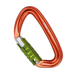 Mousqueton triple <span class=keywords><strong>action</strong></span> en forme de D forgé haute résistance, conçu pour la connexion d'équipements d'accès par <span class=keywords><strong>corde</strong></span> et de sauvetage incendie - Product Image 5