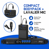 Système de microphones cravate sans fil 4 canaux TK4000-L, microphone cravate sans fil UHF True Diversity pour salles de conférence