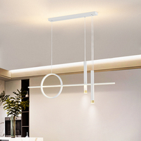 Lustre Nordique Postmoderne Noir à Source LED, Hauteur Réglable, Commande Intelligente pour Restaurants, Salles à Manger, Îlots de Cuisine