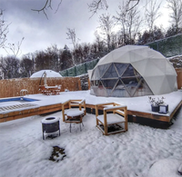 Dôme d'hiver abri maison 6m 8m 10m salle de bains de luxe fenêtre en verre lucarne étoile hôtel Igloo dôme géodesique