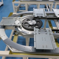 Convoyeur automatique multi-stations à rail circulaire large Qingong pour la circulation parallèle des composants lourds dans l'assemblage de moteurs