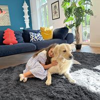 Esthétique Tapis de chevet intérieur doux et pelucheux pour enfants Chambre à coucher Salon Machine Tapis