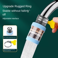 Filtre de robinet domestique amovible et lavable à six couches, universel, anti-éclaboussures, économiseur d'eau de douche, filtre à eau de robinet de cuisine en plastique