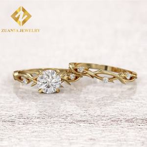 GRA Certificate Jewelry 2.0CT Gemstone Solitaire Diamond Engagement 14K Solid Gold <b>Moissanite</b> <b>Ring</b> - Product Image 5