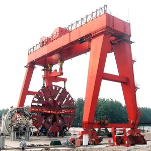 Port için 50 ton 60 ton kaldırma kapasitesi rtg hidrolik çift kirişli gezer vinç