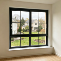 Fenêtres coulissantes en aluminium à double vitrage, design moderne en alliage d'aluminium, insonorisées, résistantes aux ouragans, isolation thermique