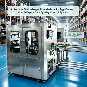 Machine d'inspection visuelle automatique pour l'étiquetage des cartons d'œufs et la date d'expiration, système de contrôle de qualité personnalisable - Product Image 1