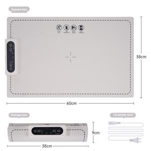 Factory Price Amz Portable <b>Folding</b> Electric Powered <b>Table</b> Food Warming Hot Plate Warm Food <b>Tray</b> Silicone Food Warming Mat - Product Image 3