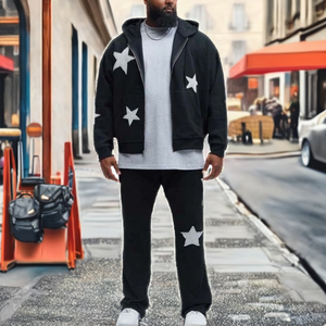 High Quality 100% Cotton Zipper-Up Men's Oversized Full <b>Zip</b> Fleece Hoodie Custom Logo Streetwear <b>Zip</b> Pullover Blank Heavyweight - Product Image 2