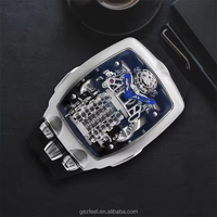 Montre de sport de luxe pour homme avec bracelet en caoutchouc, montre mécanique en acier inoxydable NH05, OEM ODM