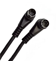 Wavelink Hochwertiges Mini-DIN-MIDI-Verbindungskabel 24-30AWG Rechtwinkliger Stecker 5-polig PVC-Ummantelung Verdrilltes Paar Geflochtene Abschirmung