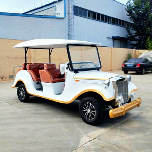 Low Noise Electric Classic Vintage 4 <b>Wheels</b> Sightseeing Car 6 Seats for Resort Campus Scenic Spot Tourism Service - Product Image 1