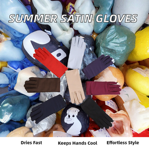Gants de sport d'été pour femmes en satin, protection solaire, couleur unie, séchage rapide, longueur poignet, respirants, polyester/lycra, cérémoniels - Product Image 2