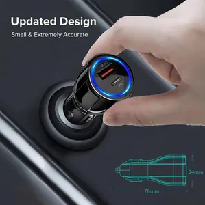 Wholesale Dual Port PD Quick Car Charger Type Fast Charging Usb Car Charger QC3.0 Adaptor For Micro USB C Cable Phone Charger