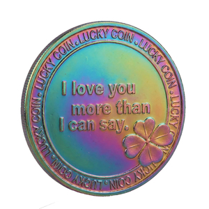 Moneta Commemorativa da 1 oz in Rame Puro .999 con Stampa UV Moderna 'I Love You' e Olografia Arcobaleno - Moneta da Collezione Romantica 3D in Rilievo - Product Image 2