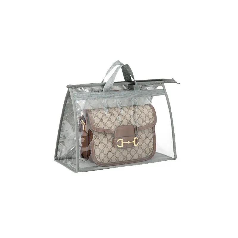 Sacs à poussière pour sac à main sac à main transparent sac à main sac de rangement organisateur de rangement pour placard sac à main couvercle de placard suspendu organisateur de placard avec poignées