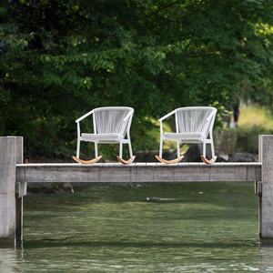 <span class=keywords><strong>Fauteuil</strong></span> blanc <span class=keywords><strong>de</strong></span> meubles en aluminium <span class=keywords><strong>de</strong></span> patio <span class=keywords><strong>de</strong></span> <span class=keywords><strong>jardin</strong></span> extérieur moderne avec la couverture <span class=keywords><strong>de</strong></span> corde - Product Image 2