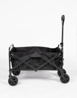Chariot de plage pliable en métal portable, chariot à roulettes, conteneur pour le jardin, le camping ou le stockage d'outils, idéal pour le shopping