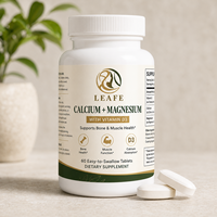 Comprimés de magnésium multi-usage à marque privée, absorption rapide, favorisent la santé osseuse et la croissance musculaire, comprimés combinés magnésium-calcium