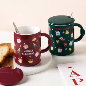 Hochwertige billige Großhandel Keramik Geschenk becher Weihnachts kaffeetasse