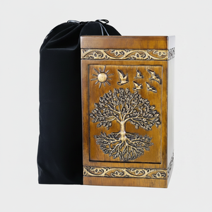 Urnas de cremación de madera para hombres y mujeres Urnas decorativas Urnas funerarias Urnas hechas a mano Urnas de entierro a bajo precio - Product Image 1