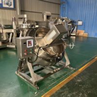 Commerciële 100L gejackete ketel met roerder voor de verwerking van chilisaus en tomatenpuree, gasverwarmingsmachine