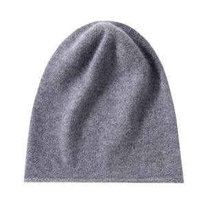 Vente en gros 100% pure laine décontractée chaude <span class=keywords><strong>tricot</strong></span>ée à bord roulé <span class=keywords><strong>pompon</strong></span> bonnets chapeaux pour hommes et femmes hiver extérieur tenue quotidienne - Product Image 2