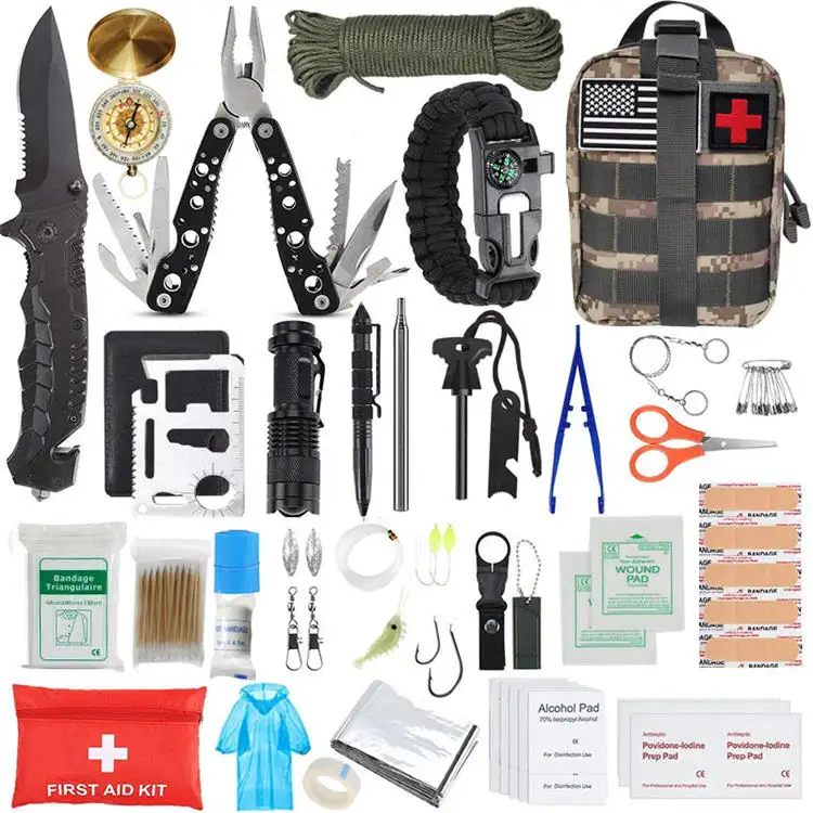 Camping Klettern Wandern Notfall ausrüstung Tactical Survival Rescue Kit Erste-Hilfe-Kit Outdoor Survival Kit