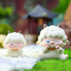 ของตกแต่งรูปแกะน่ารักสำหรับตกแต่งภายในรถยนต์ ของตกแต่งเค้ก ของประดับตกแต่งโต๊ะทำงานขนาดเล็ก - Product Image 2