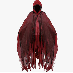 Capa con capucha para decoración de Halloween, disfraz de cosplay para adultos, tela desgastada, disfraz de fantasma de terror, fiesta de disfraces, juego de rol - Product Image 3