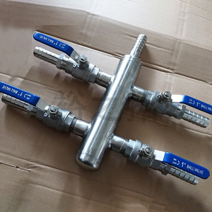 ตัวจ่ายก๊าซสแตนเลส วาล์วบอลขนาด 1 นิ้ว อุปกรณ์ควบคุมการไหลหลายช่องทาง - Product Image 2