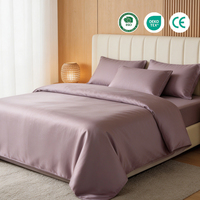 Ensemble de housse de couette 100% bambou, taille twin, ultra doux, respirant, évacuant l'humidité, ensemble de literie 3 pièces pour les personnes qui ont chaud la nuit