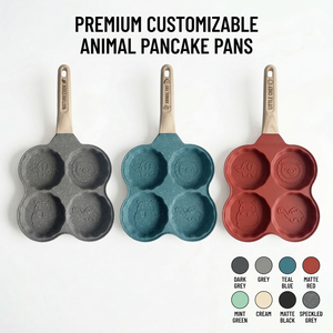 E-Top Poêle à œufs antiadhésive 4-en-1 avec logo coloré, petit emballage, pour cuisine, cuisson, et emballage personnalisé - Product Image 3