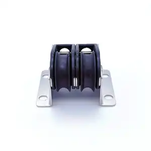 Thuyền buồm 29mm 1/8 inch Deluxe đôi thẳng đứng dẫn khối nhỏ thuyền khối phần cứng Hàng Hải ròng rọc thép không gỉ - Product Image 1