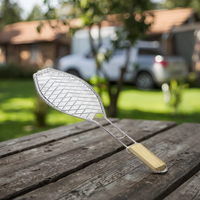 Grille de barbecue pliable au charbon de bois pour la cuisson en extérieur, le camping, la randonnée et les pique-niques