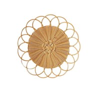 Gewebte Tischsets aus Rattan, Boho-Stil Untersetzer, Tischmatten, Wanddekoration für Wohnzimmer und Sofa