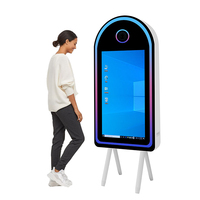Espejo Mágico Grande con Pantalla Táctil, Marco Metálico, Impresión Instantánea, Software Gratuito, Formato Cuadrado, Envío Rápido desde Almacén en EE. UU. y Europa