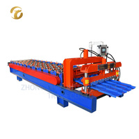 Machine de formage de tuiles en acier à grande vitesse, contrôlée par PLC, 1200 mm, avec moteur et pompe, pour usage en construction