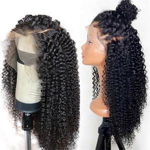 Perruque Jerry Curl 13x4 avec grand devant en dentelle bouclée, 18 pouces, perruques personnalisées, cheveux de qualité 12A, haute densité - Product Image 4