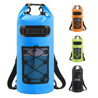 Sacs étanches entièrement submersibles rouges de 8L, 30L, XL, 2, 10, 15, 40 litres, petits sacs à dos, sacs de sport, sacs de natation, sacs de pêche, sacs de bateau, sacs de gym, sacs de mer, sacs de bateau, sacs à main