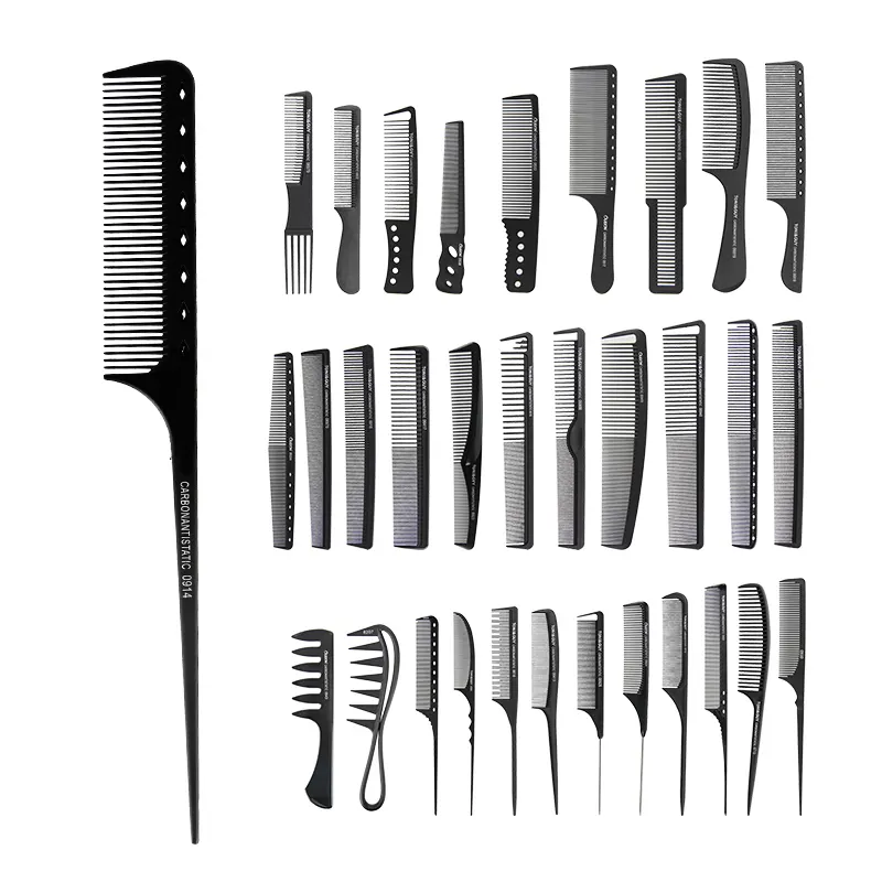 Wholesale Best Carbon Quality Barber Salon Styling Heat Resistant Hair Combs Carbon Fiber Combs