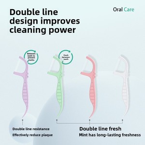 60pcs Nhà Máy Giá đôi-chủ đề nha khoa xỉa dính cá nhân đóng gói bạc hà nha khoa Flosser xách tay gói duy nhất - Product Image 5