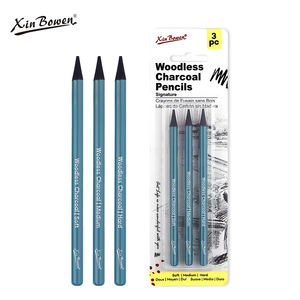 شين بون <span class=keywords><strong>3</strong></span> قطع مجموعة أقلام من الفحم الغير خشبي للرسم القلم رسم التقنية مع الطلاء بالأشعة فوق البنفسجية براءة اختراع تصميم الجسم - Product Image 2