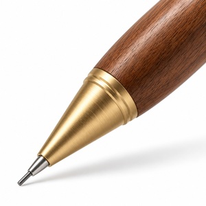 Lápiz Mecánico con Cuerpo de Madera de Nogal de 0.5 mm, Empuñadura de Latón Cepillado, Personalizable con Logotipo, Ideal para Regalo - Product Image 5
