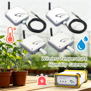 Sensores inalámbricos industriales de temperatura y humedad, personalizables para cadena de frío, transmisión RF, clasificación IP65, 4 juegos - Product Image 1