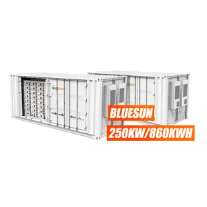Système de stockage d'énergie industriel en conteneur Bluesun 250kw 1000kwh avec batterie au lithium