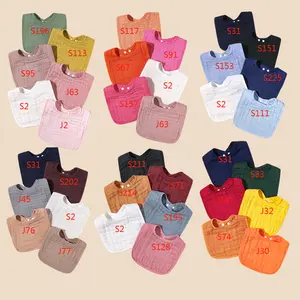 kundenspezifischer druck stoff kunstvolle mehrfarbige ineinandergreifende baumwolle 18-24 monate babybezug lätzchen kleidung babylatten für erwachsene