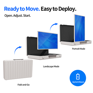 Écran tactile portable avec batterie rechargeable et haut-parleurs 40W pour fêtes en plein air, pique-niques, musique, événements extérieurs, entrée HDMI et USB - Product Image 2