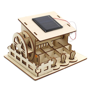 Solar Powered Wooden Water Mill Kit For Science Education <b>Model</b> <b>Building</b> Toy 7-9 Years Old - Product Image 1